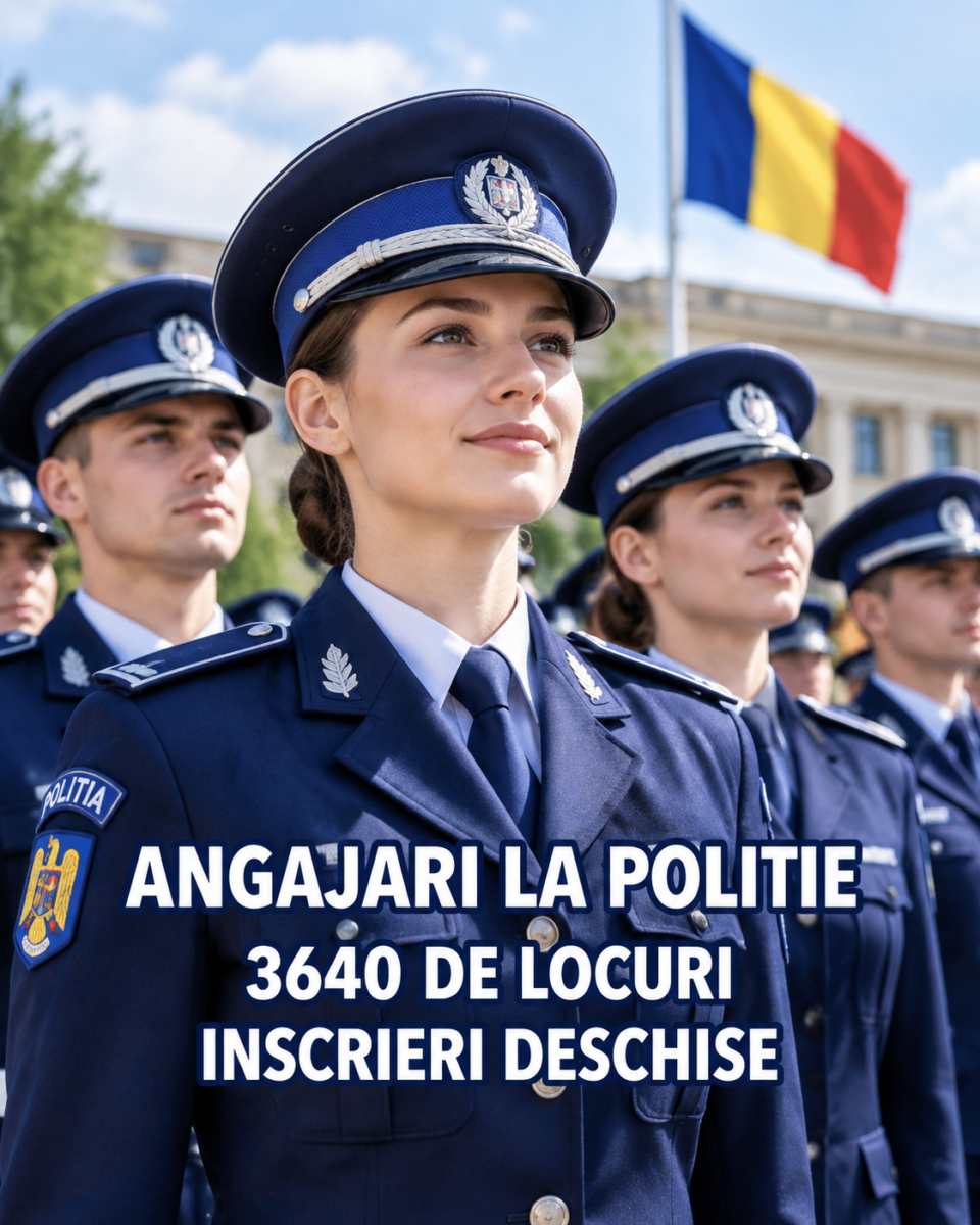 Tineri polițiști în uniformă la început de carieră – MAI scoate la concurs 3.640 de locuri