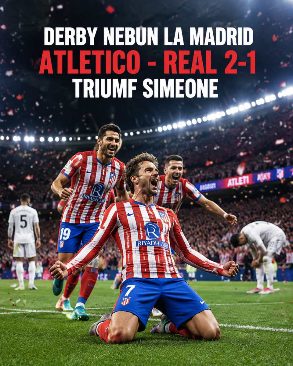 Atletico Madrid - Real Madrid 2-1, El Derbi La Liga 20 septembrie 2026