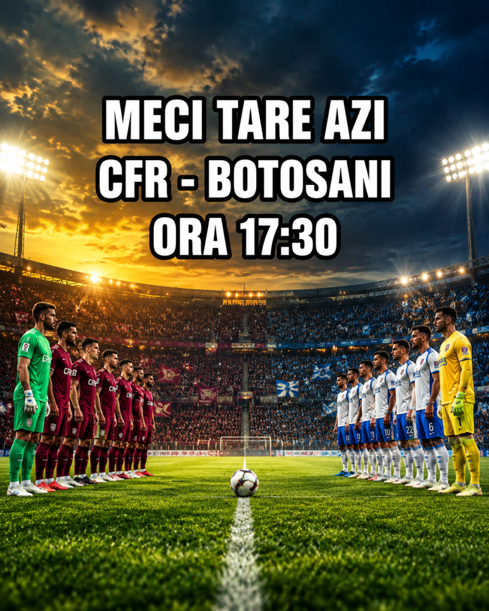 CFR Cluj - FC Botoșani, meci azi de la ora 17:30 în Superliga