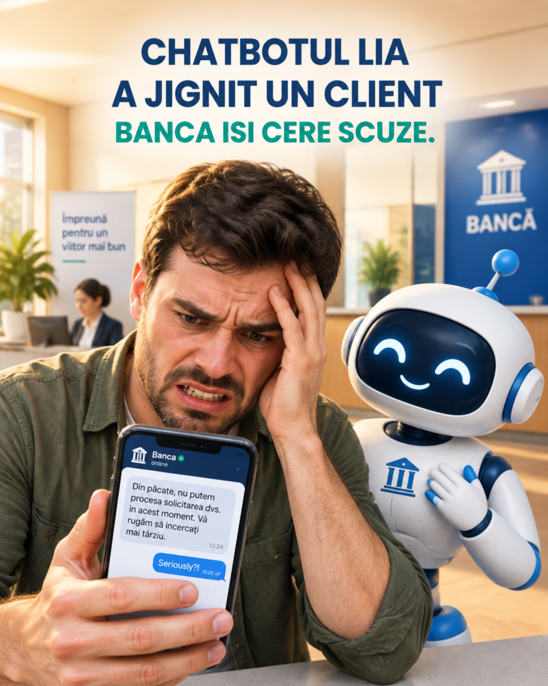 Chatbotul Lia a jignit un client! „Vreau să vorbești cu un om, nu cu mine, idiotule”. Cum răspunde banca
