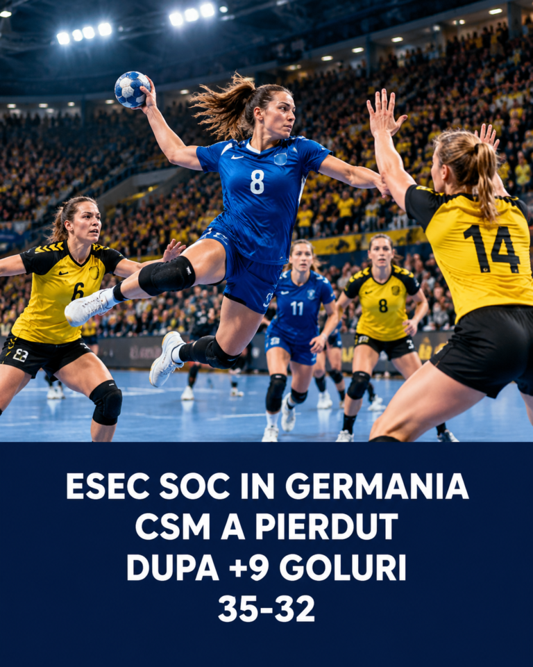 Eșec șoc pentru CSM București în Germania! A pierdut cu Borussia Dortmund după ce a condus la 9 goluri