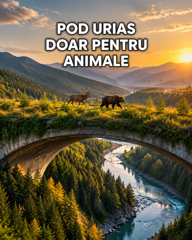 Cel mai lat pod din România, pe care nu vor circula niciodată maşinile. E pe autostrada Sibiu – Piteşti şi e doar pentru animale
