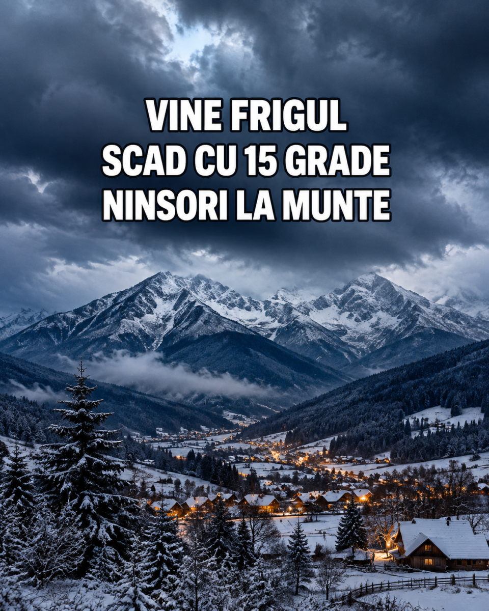 Val de aer polar peste Carpați: ninsori la munte, frig și ploi în România