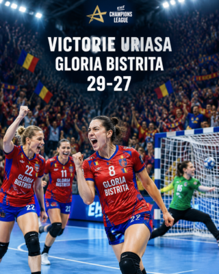Victorie uriașă pentru Gloria Bistrița în Liga Campionilor! 29-27 cu Odense, după un final dramatic