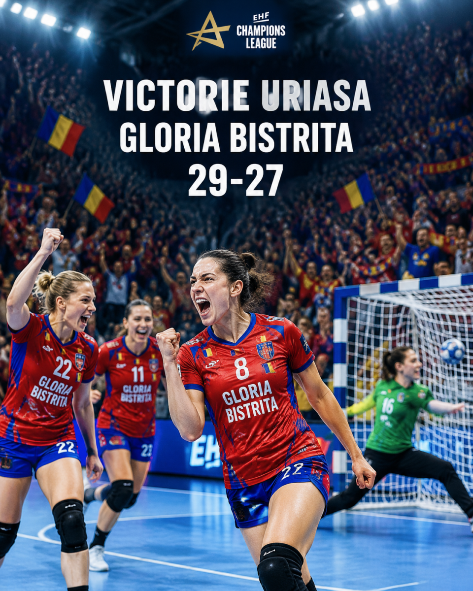 Gloria Bistrița – Odense 29-27, victorie în Liga Campionilor la handbal feminin