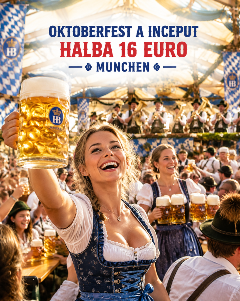 A început Oktoberfest 2026! Cât costă halba de bere la Munchen