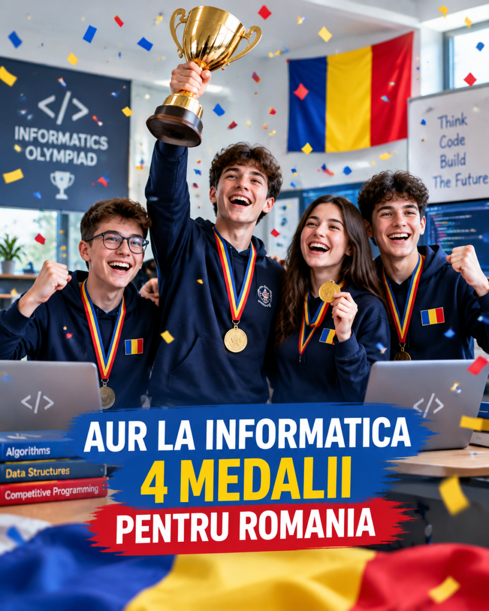 Elevii români, medaliați cu aur, argint și bronz la Olimpiada Balcanică de Informatică 2026