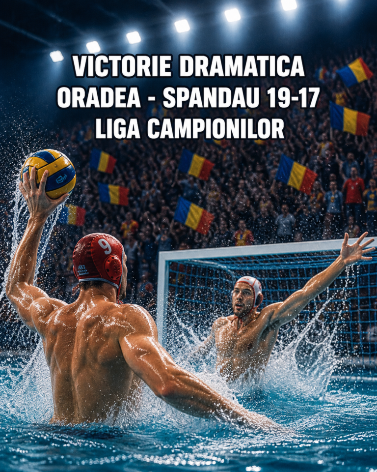 Victorie dramatică pentru CSM Oradea! 19-17 cu Spandau Berlin, în preliminariile Ligii Campionilor la polo