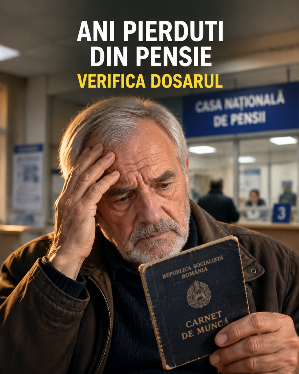 Pensionar cu carnetul de muncă la Casa de Pensii, ani pierduți din pensie