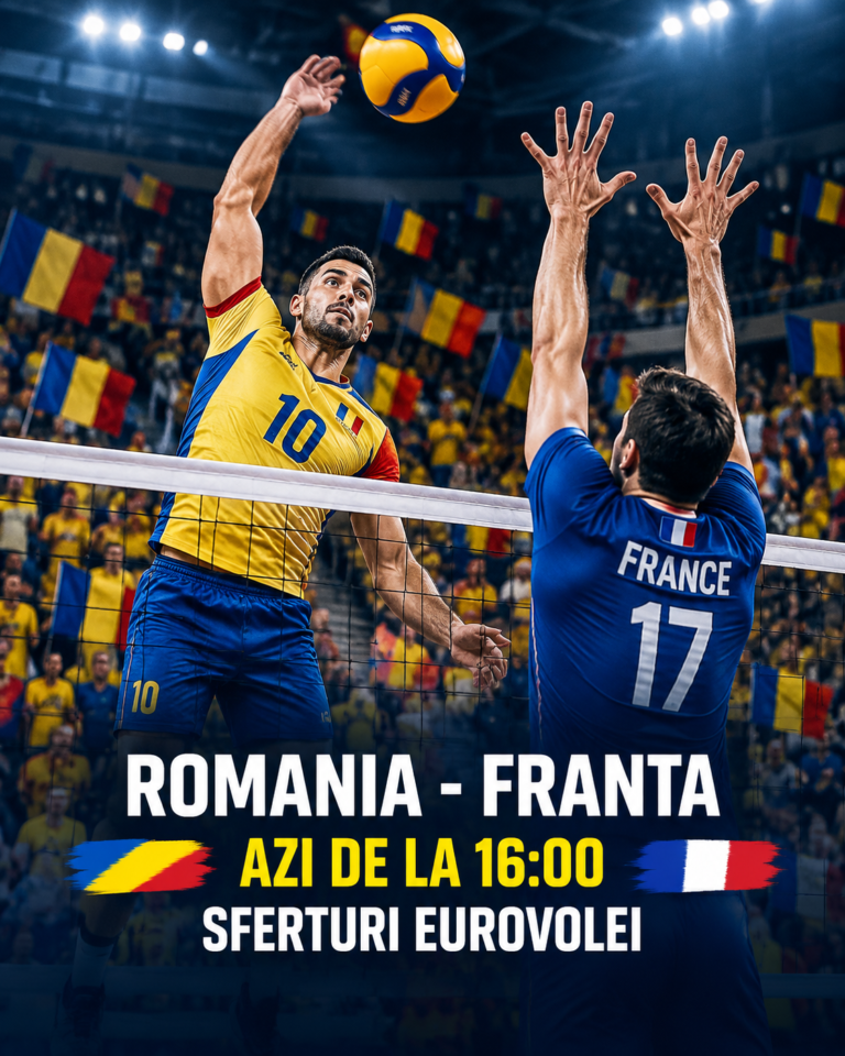 România – Franța, azi de la 16:00! Meci uriaș pentru tricolori în sferturile EuroVolei