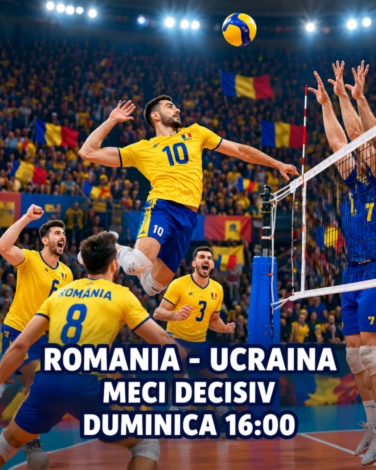 România – Ucraina, meci decisiv la EuroVolei! Tricolorii joacă duminică, de la 16:00, pentru sferturile europene
