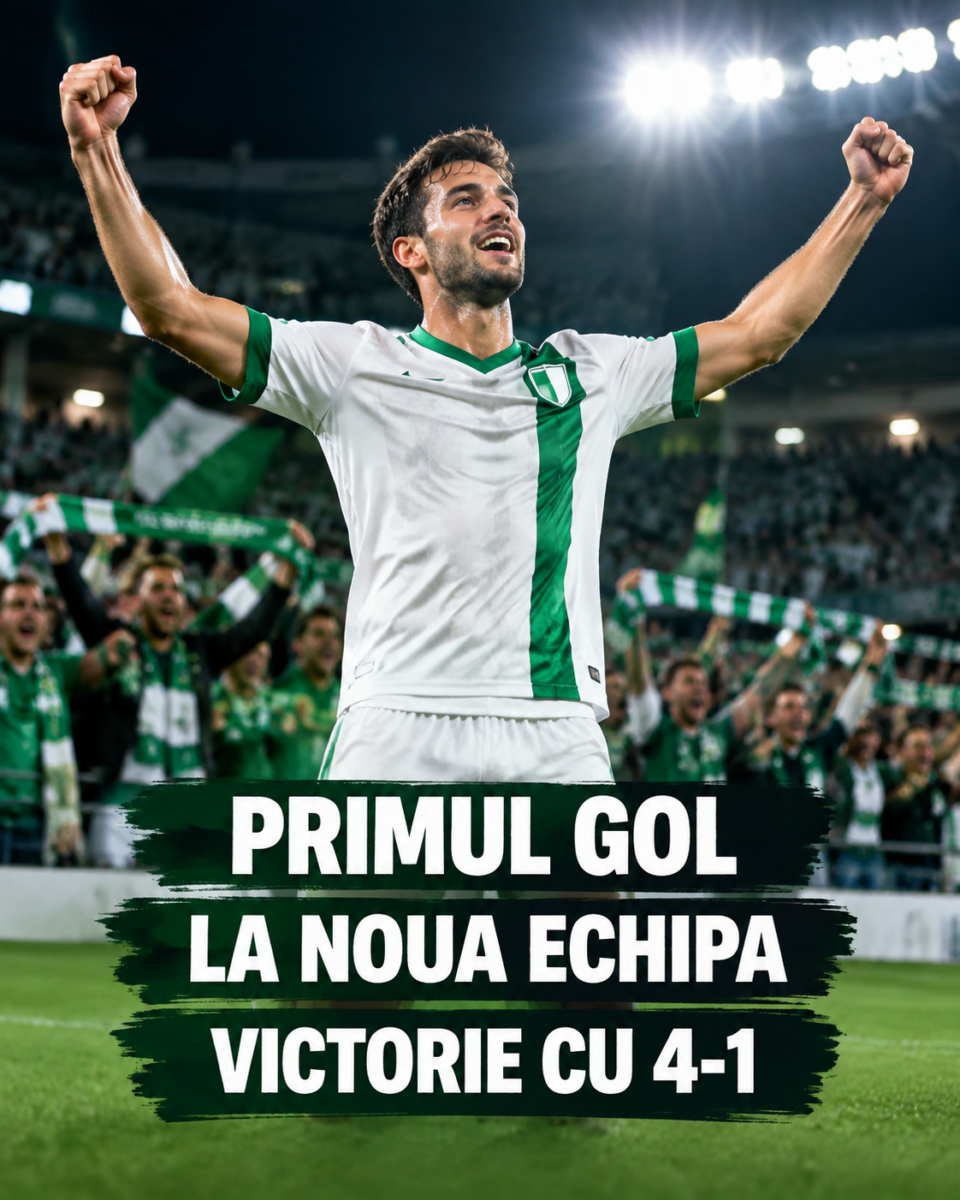 Florin Tănase sărbătorește primul gol la Omonia Nicosia, victorie 4-1 cu Krasava