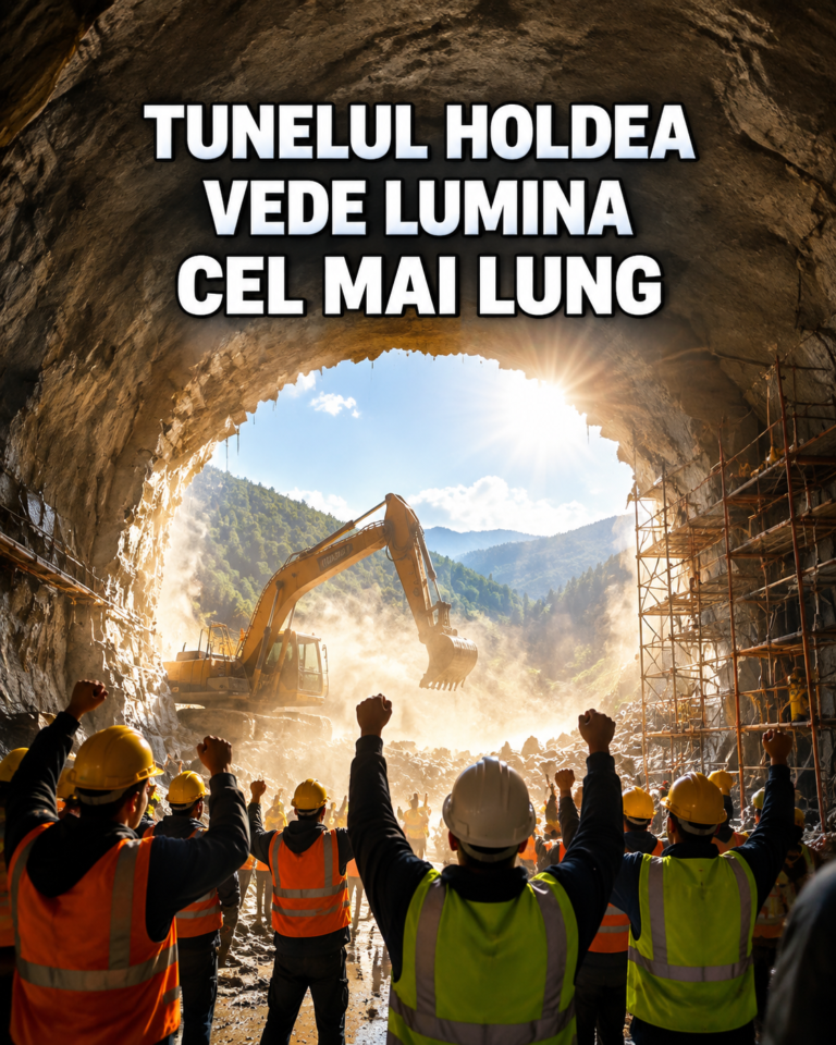 Moment istoric pe A1. Tunelul Holdea, cel mai lung din România, a fost străpuns