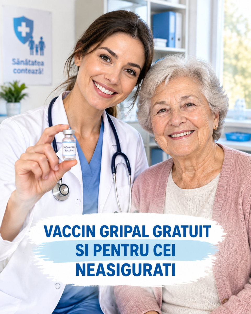 Vaccin gripal gratuit și pentru persoanele neasigurate — medic de familie cu o pacientă vârstnică