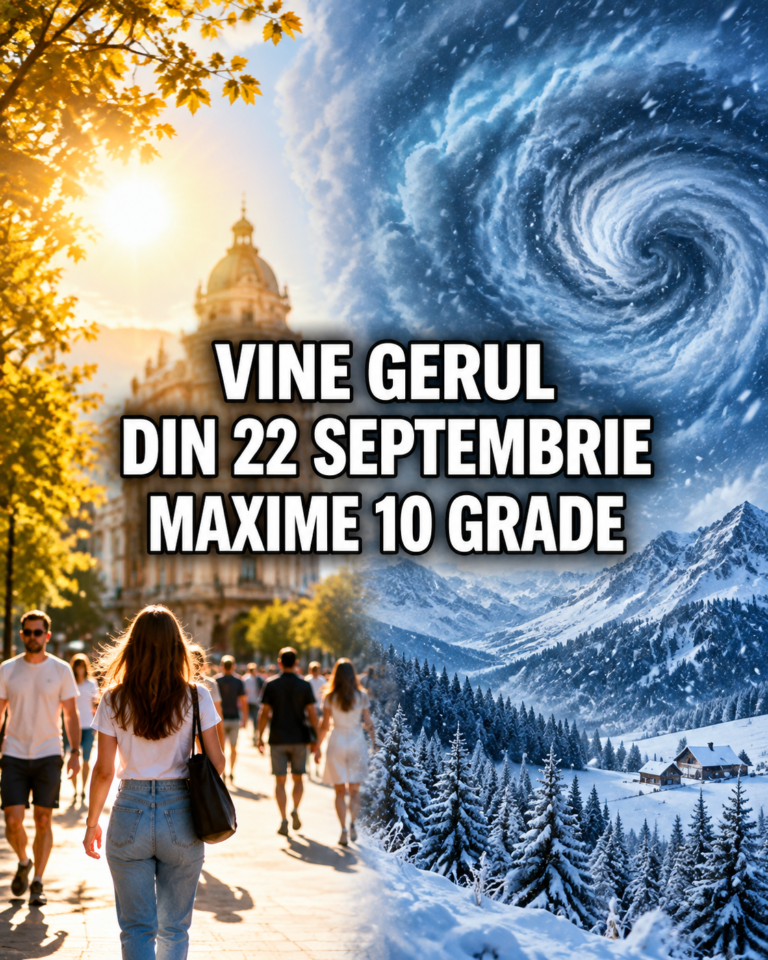 Vine gerul din 22 septembrie. Un vortex polar aduce maxime de 10 grade și posibile ninsori la munte