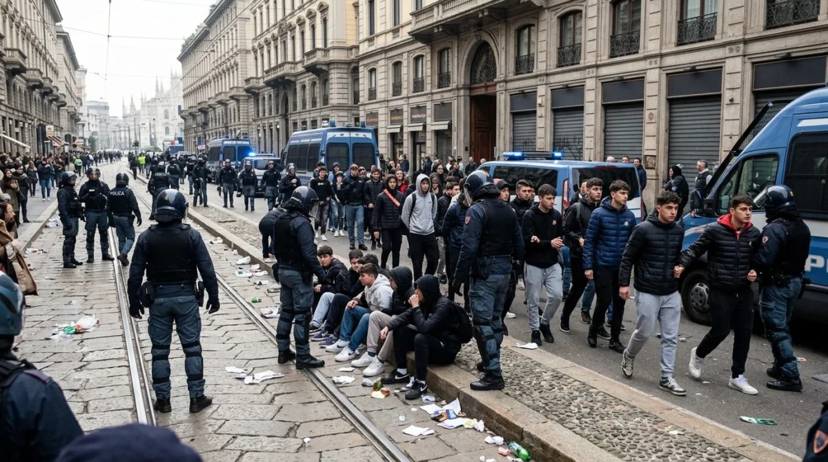Scontri e saccheggi a Milano: 271 giovani fermati dalla polizia durante le proteste